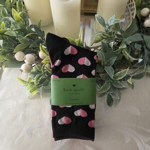 Kate Spade Black and Pink Crew Socks